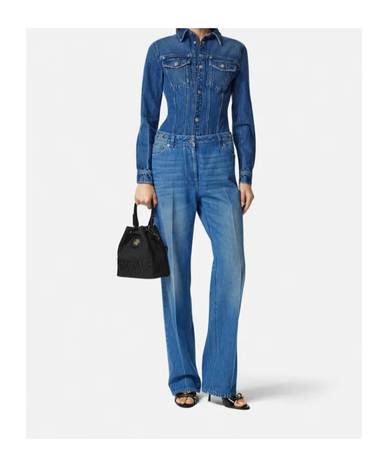 Versace La Medusa Drawstring Bucket Bag