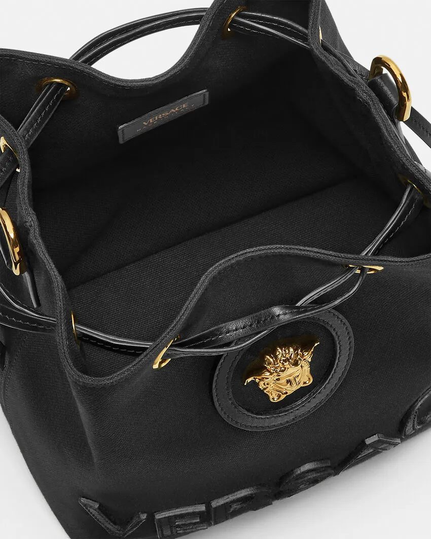 Versace La Medusa Drawstring Bucket Bag