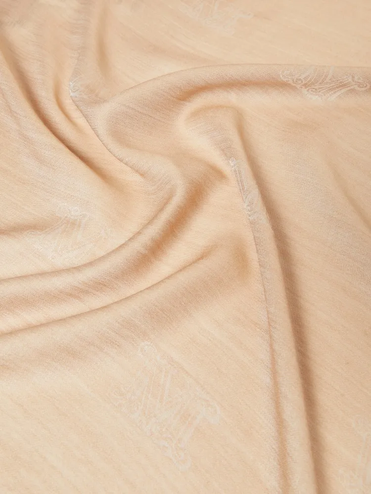 Wool, Silk And Cotton Logo Shawl