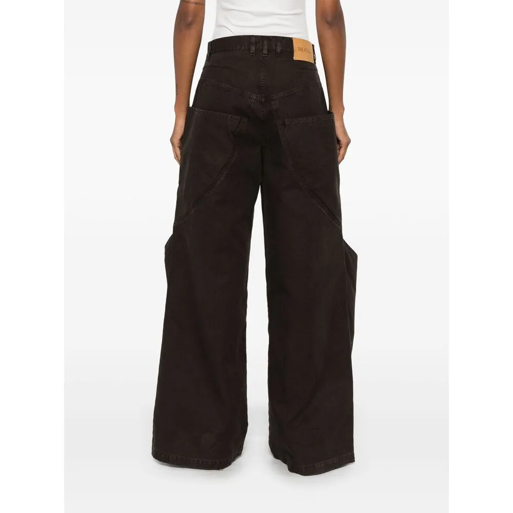 The Attico Panelled Wide Leg Trousers