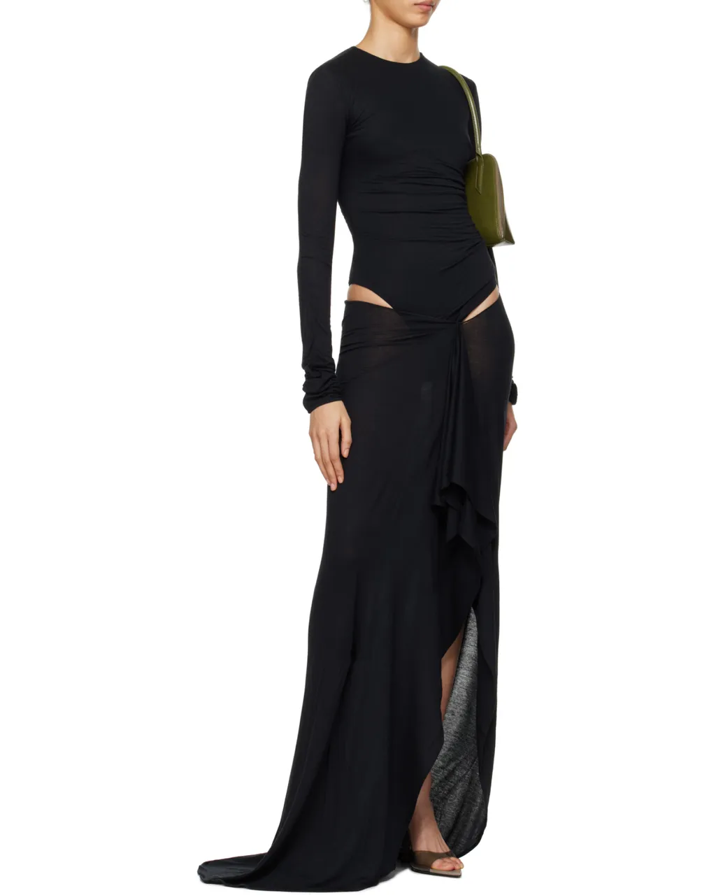The Attico Cut-Out Draped Maxi Dress
