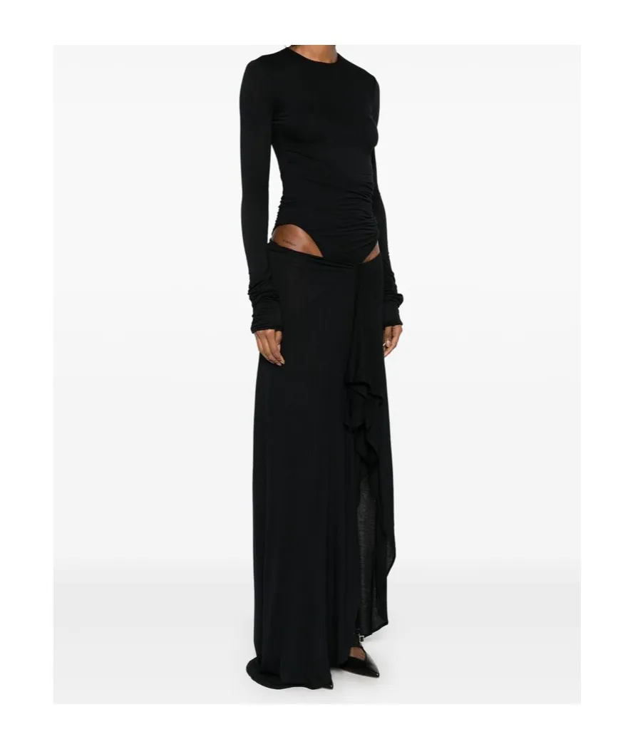 The Attico Cut-Out Draped Maxi Dress
