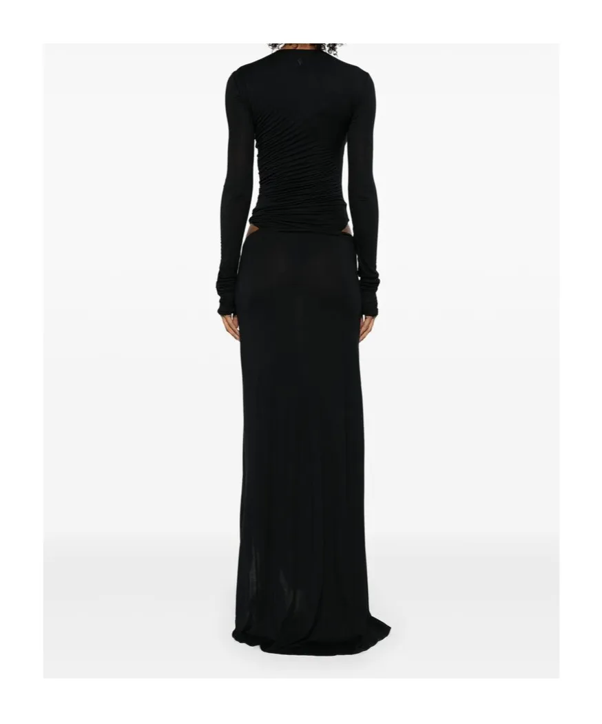 The Attico Cut-Out Draped Maxi Dress