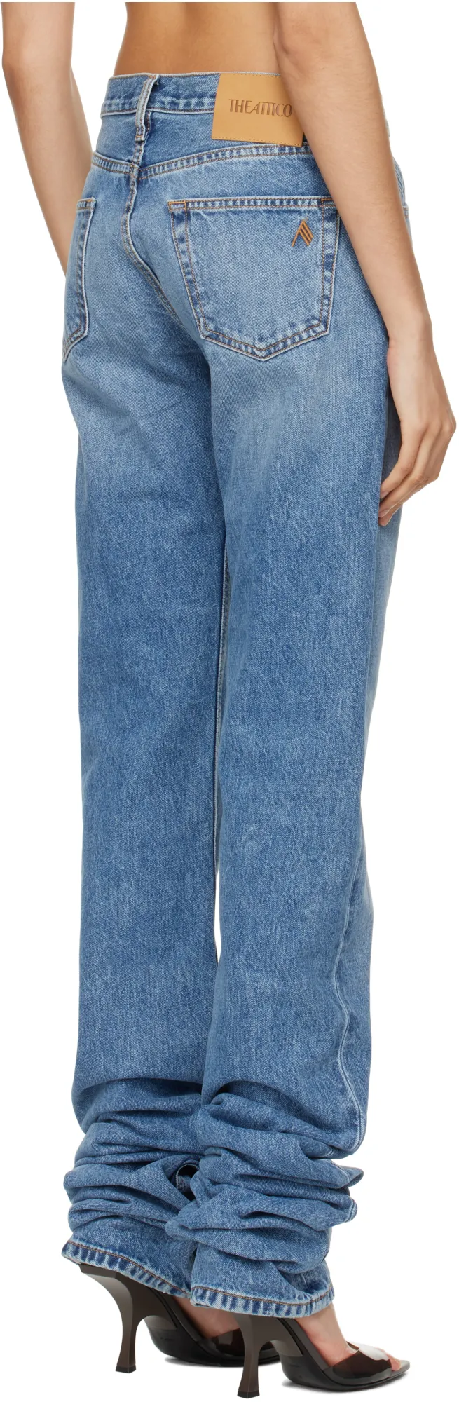 The Attico Logo Patch Long Jeans