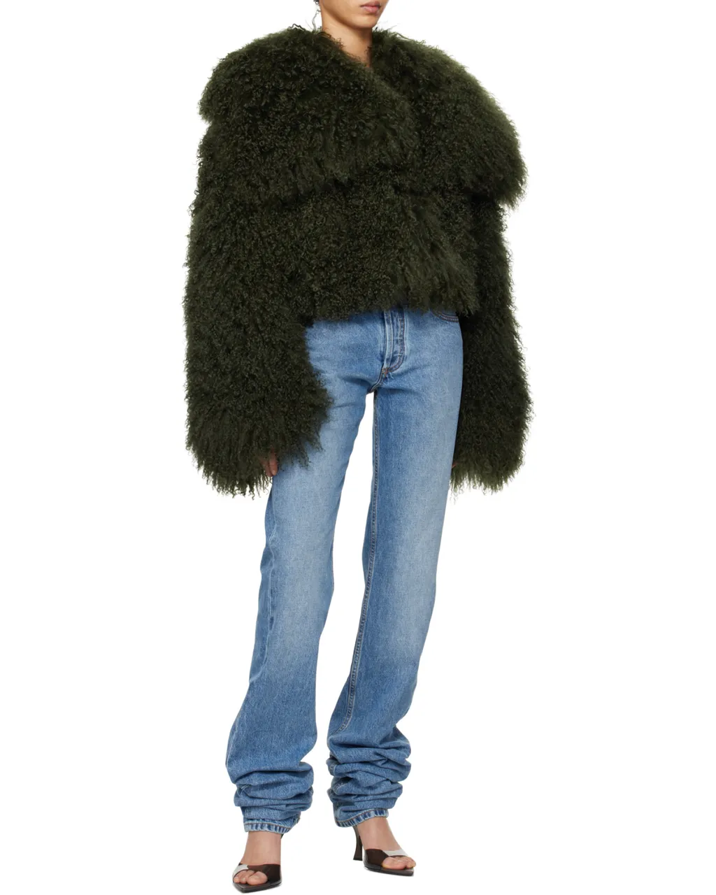 The Attico Logo Patch Long Jeans