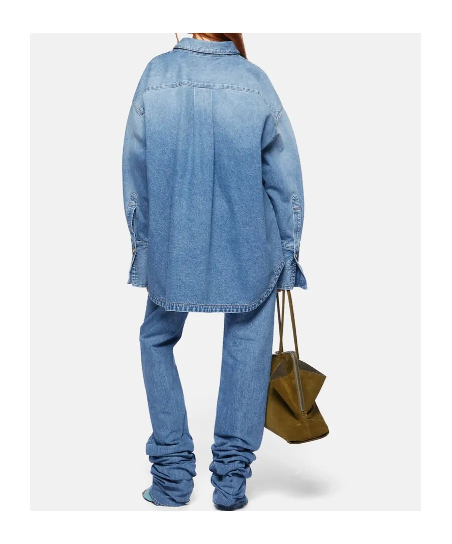 The Attico Logo Patch Long Jeans