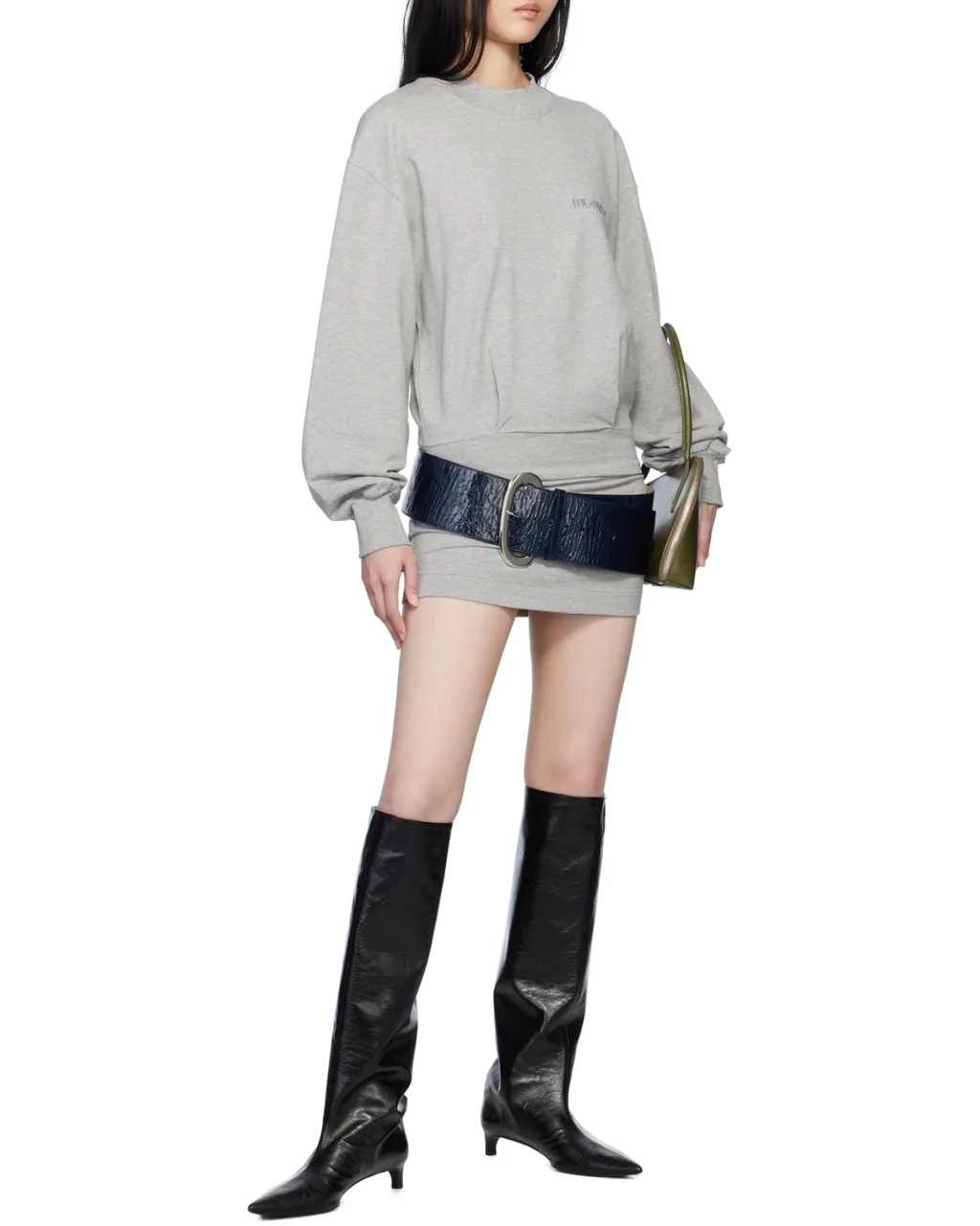 The Attico Logo Detailed Sweatshirt Dress
