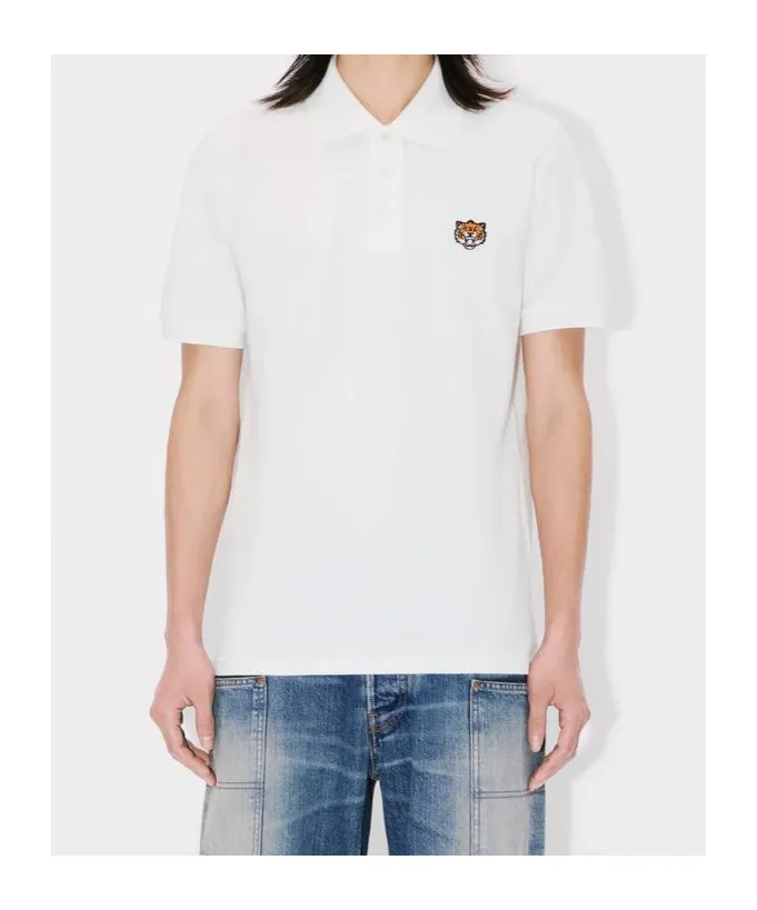 Kenzo Happy Tiger Embroidered Slim Polo Shirt