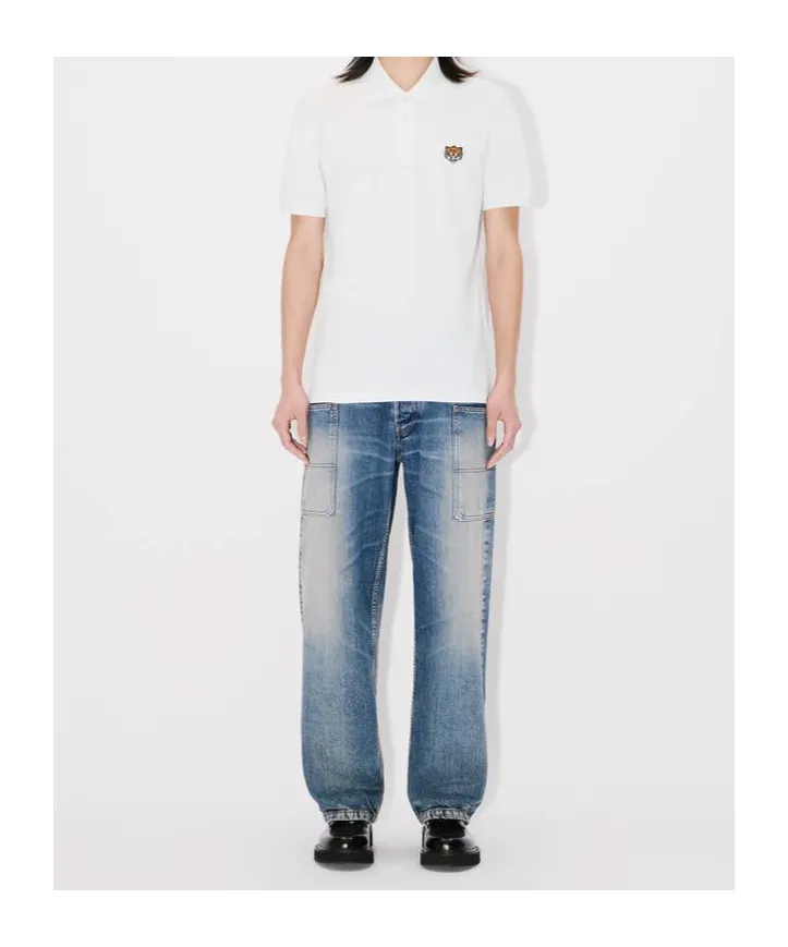 Kenzo Happy Tiger Embroidered Slim Polo Shirt