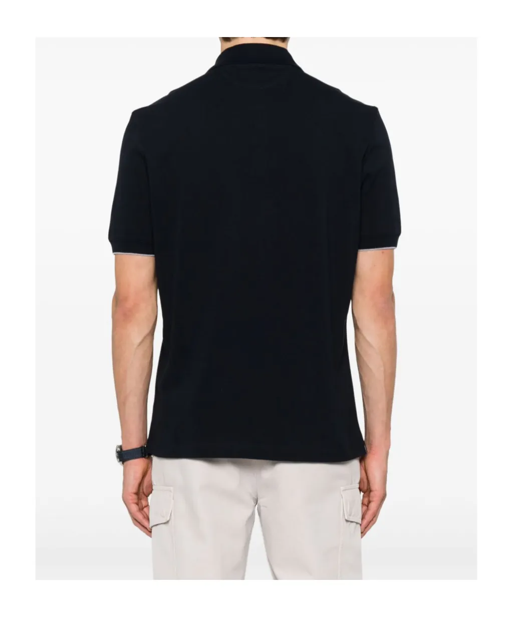 Brunello Cucinelli Logo Detailed Short-Sleeved Polo Shirt