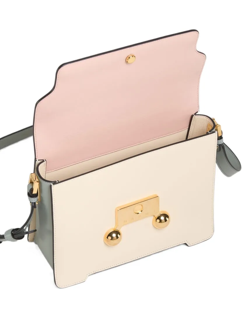 Light Pink, White E Grey Leather Trunkaroo Medium Shoulder Bag