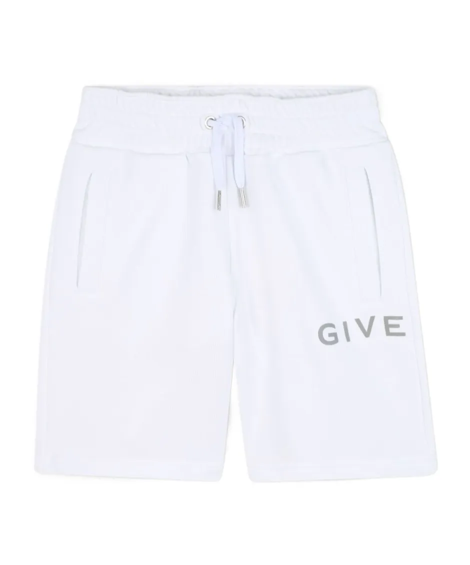 Givenchy Kids Logo-Print Fleece Drawstring Shorts