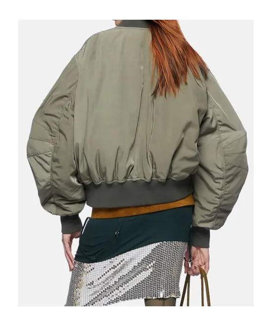 The Attico Anja Zipped Bomber Jacket