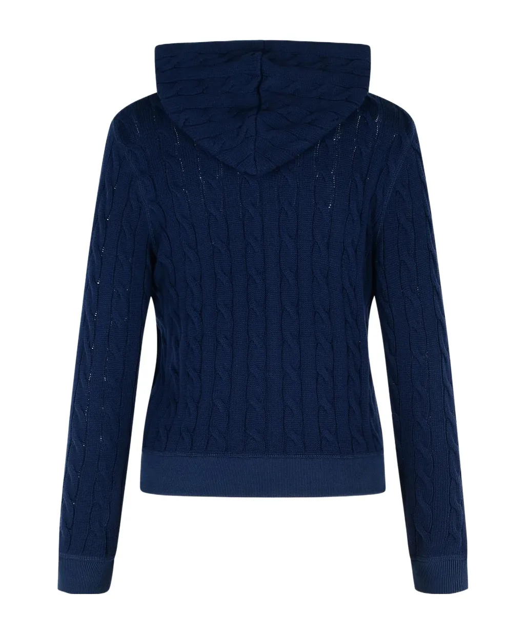 Polo Ralph Lauren Cable-Knit Full-Zip Hooded Cardigan