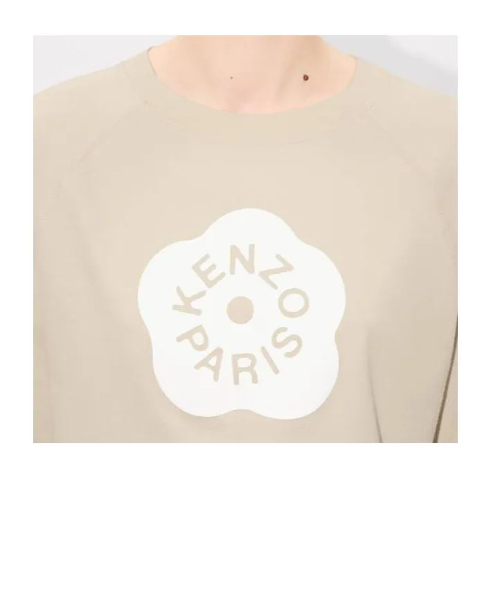 Cropped T-Shirt In Cotton Boke Flower 2.0
