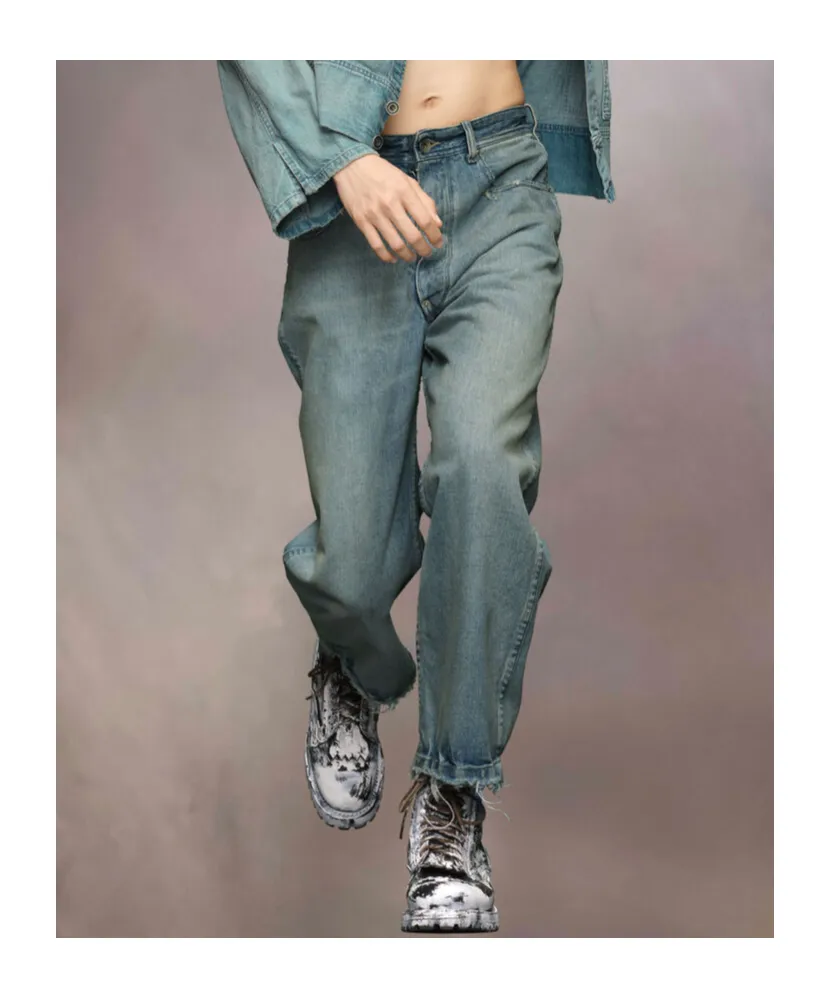 Maison Margiela Distressed High-Waist Jeans