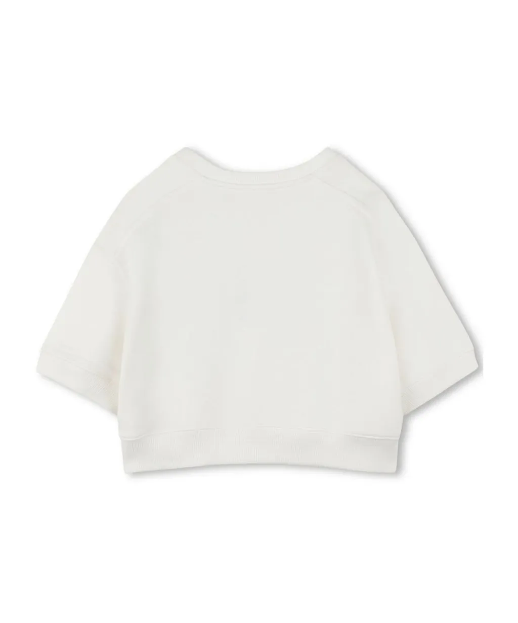Chloé Kids Logo Printed Crewneck Sweatshirt