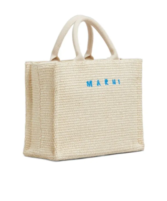 Marni Tropicalia Logo Embroidered Small Tote Bag