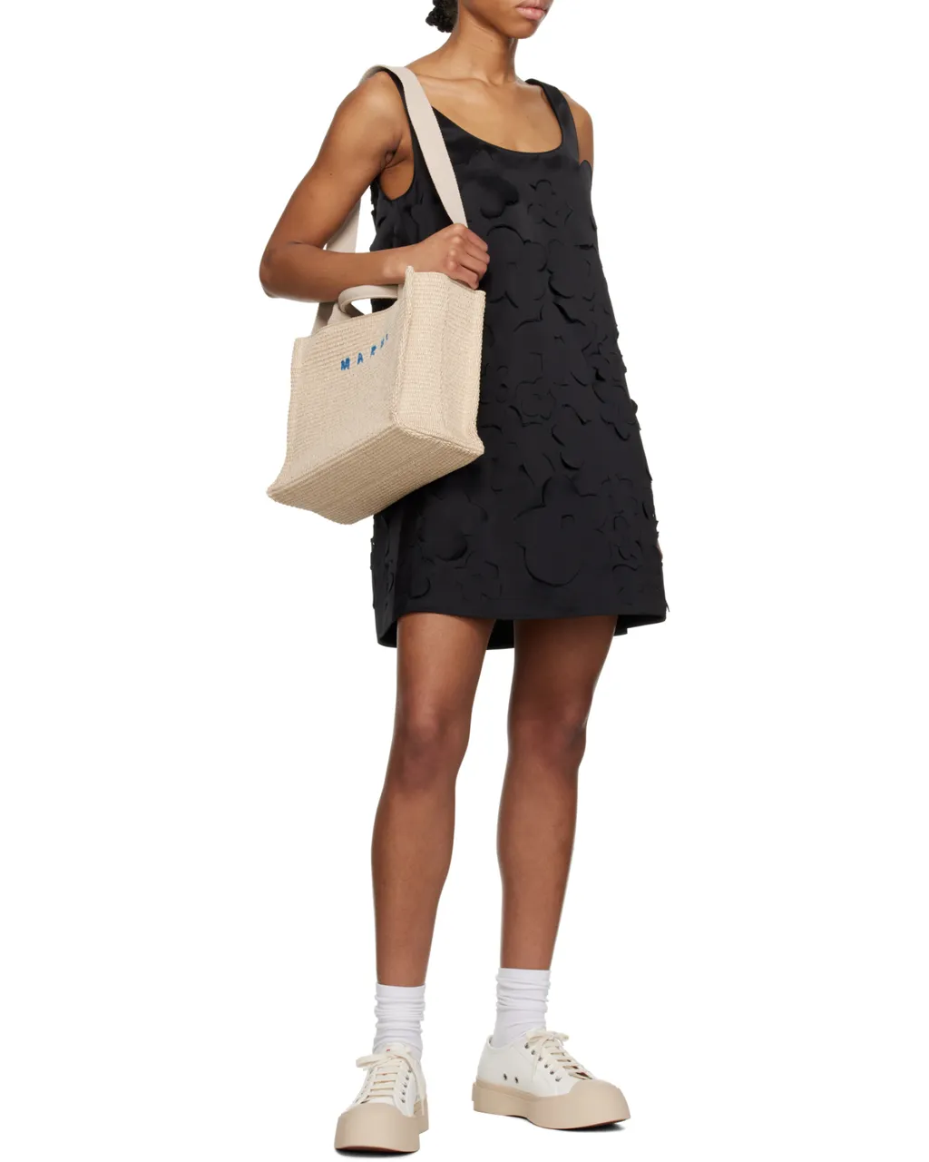 Marni Tropicalia Logo Embroidered Small Tote Bag