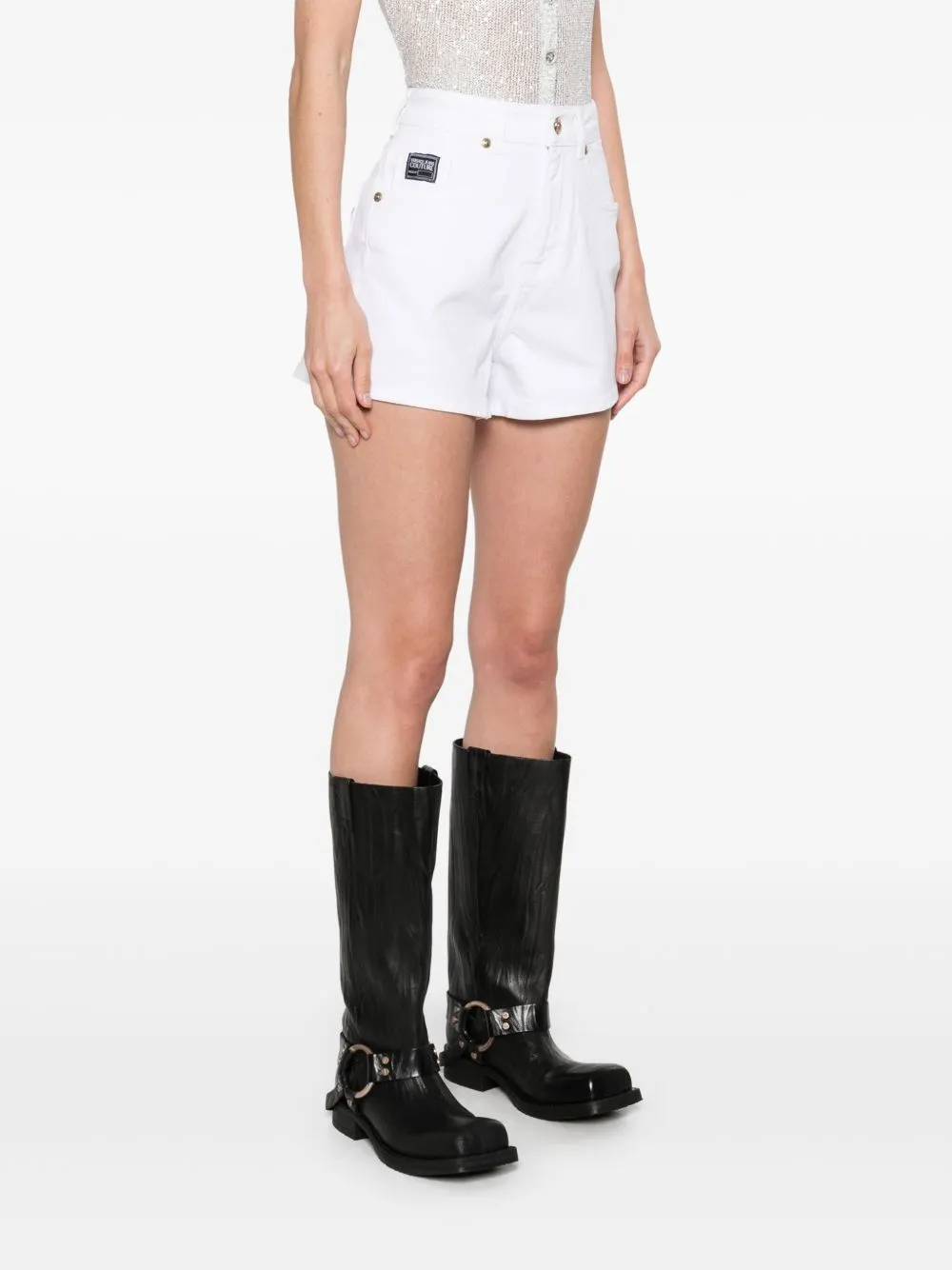 Versace Jeans Couture Logo Detail Shorts