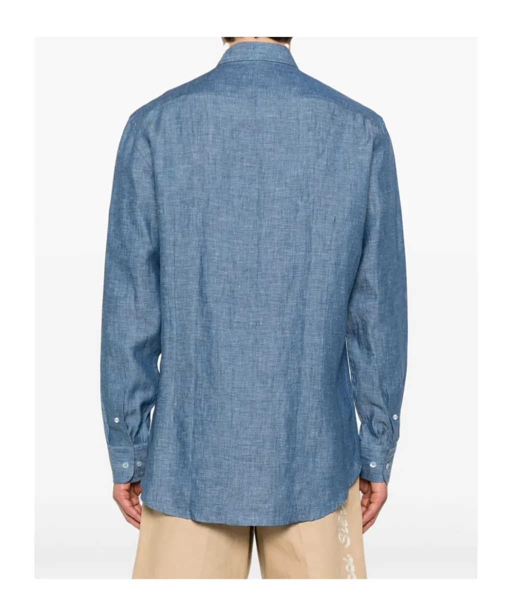 Etro Logo Embroidered Long Sleeved Shirt