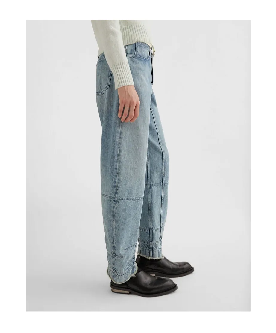 Jil Sander Tapered-Leg Frayed-Hem Jeans