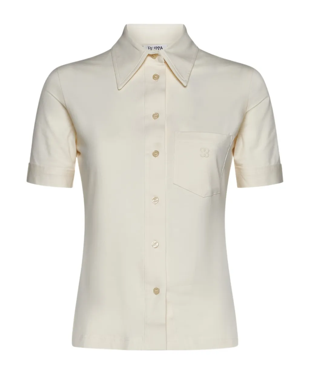 Monogram-Embroidered Cotton Shirt