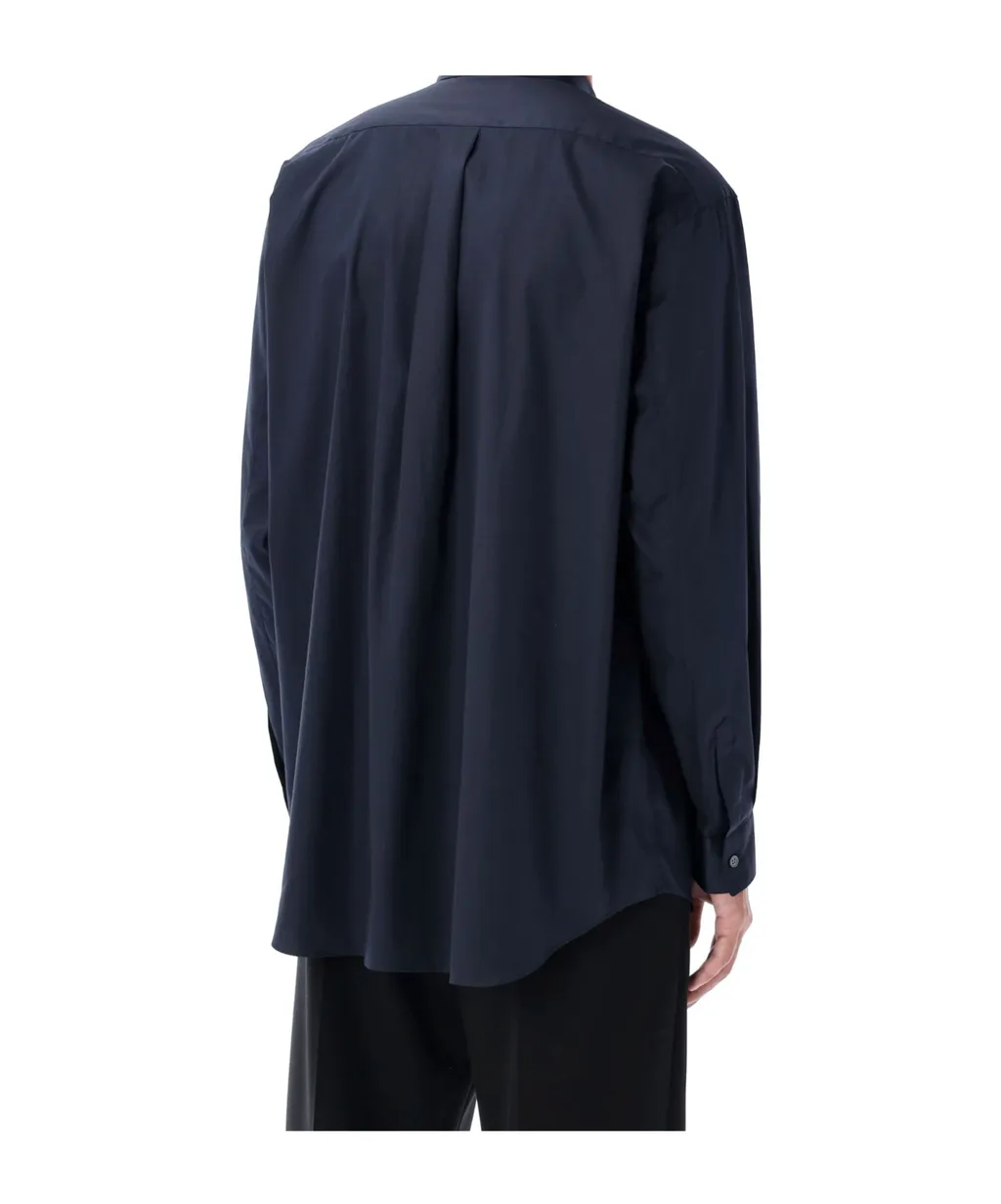 Comme Des GarÇOns Shirt Curved Hem Buttoned Shirt