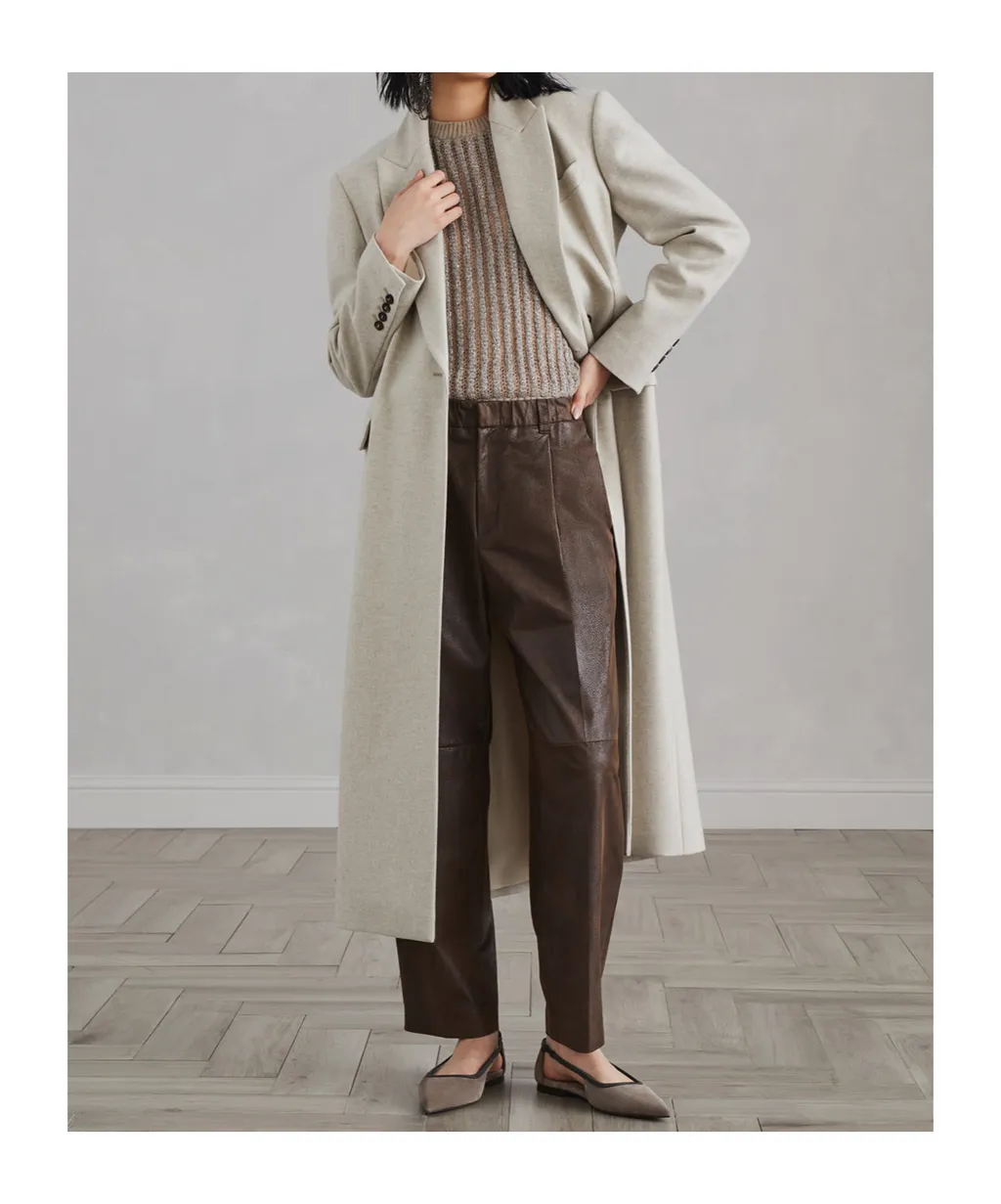 Straight-Leg Leather Trousers