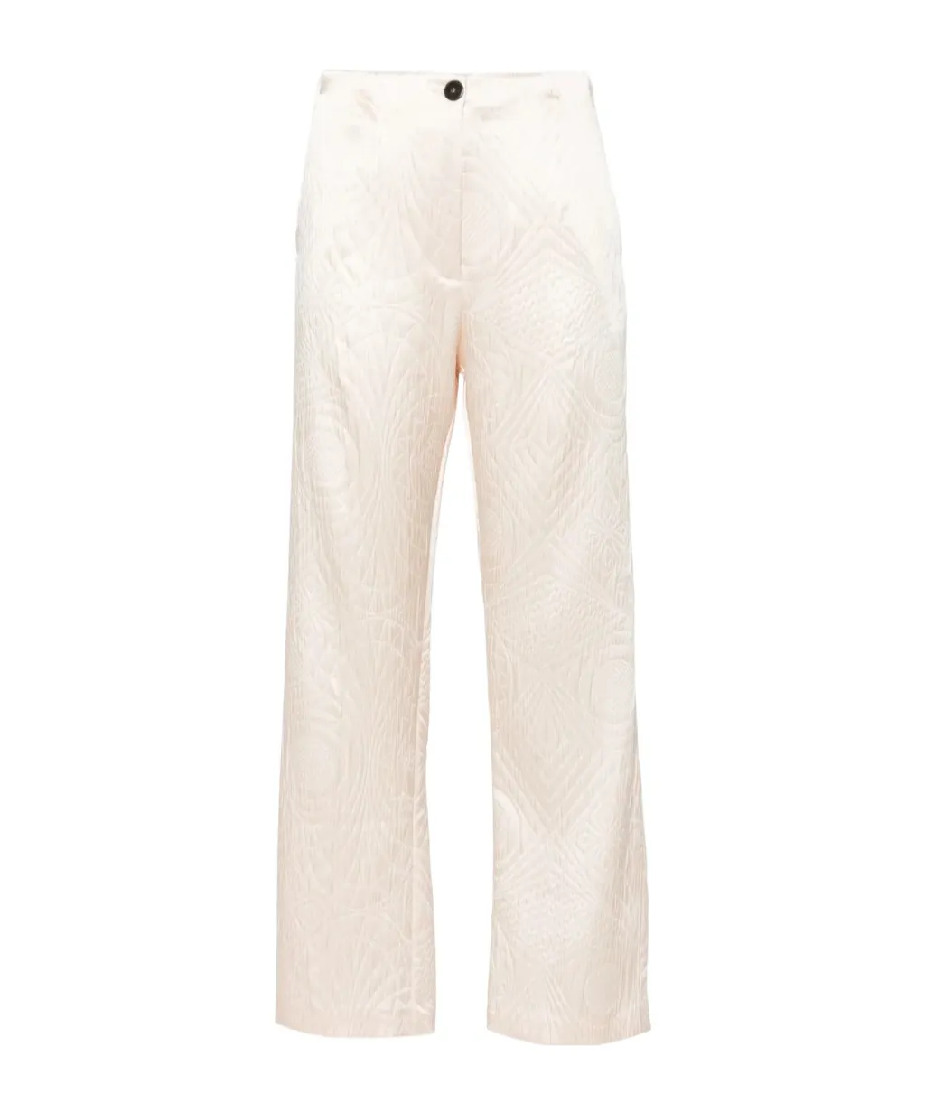Patterned Straight Trousers