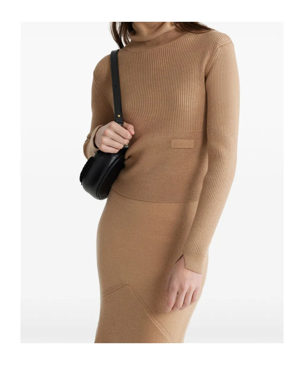 Logo-Appliqué Rib-Knit Jumper