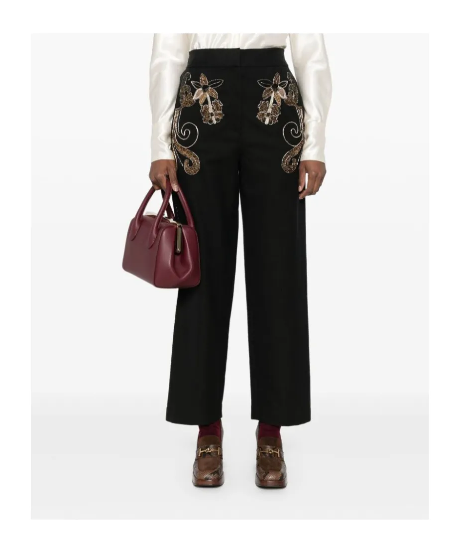 Beaded Tapered Trousers Forte Forte