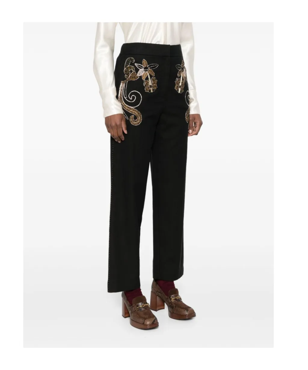 Beaded Tapered Trousers Forte Forte