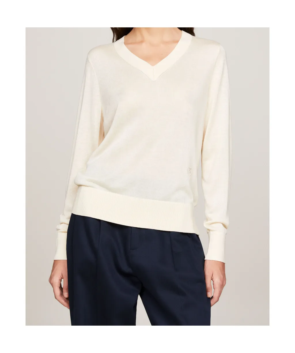 Tommy Hilfiger Long-Sleeved V-Neck Jumper