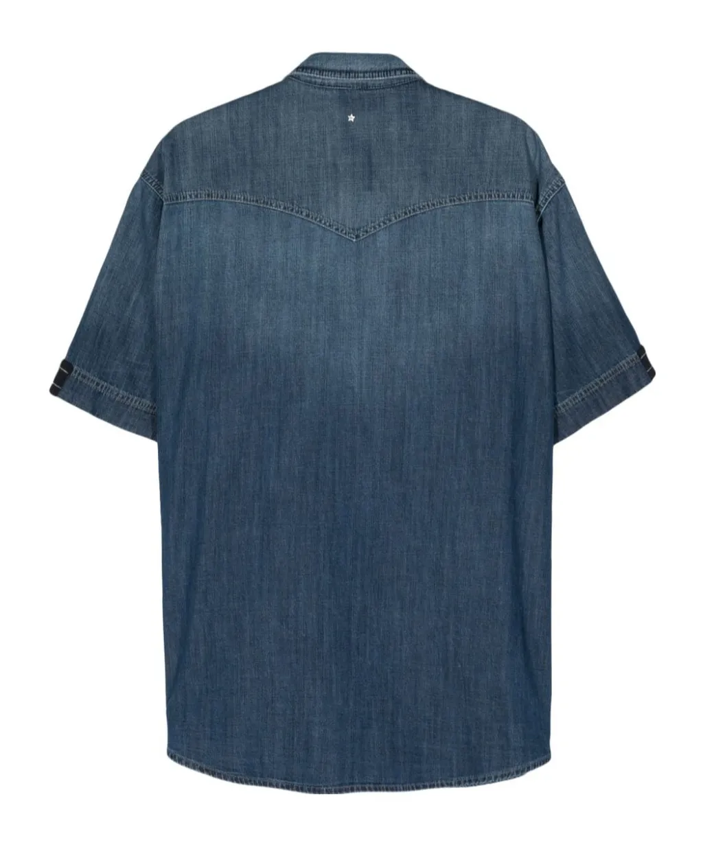 Short-Sleeve Denim Shirt