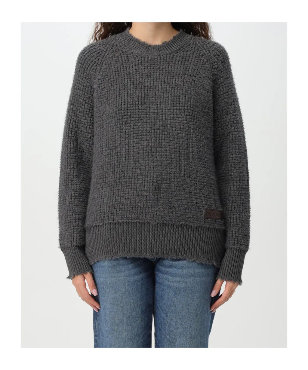 Crew Neck Long-Sleeved Sweater