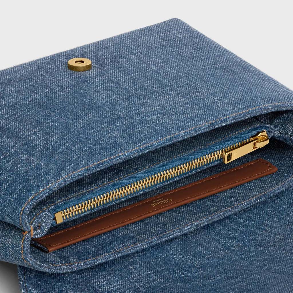 Medium Celine Victoire Bag In Denim