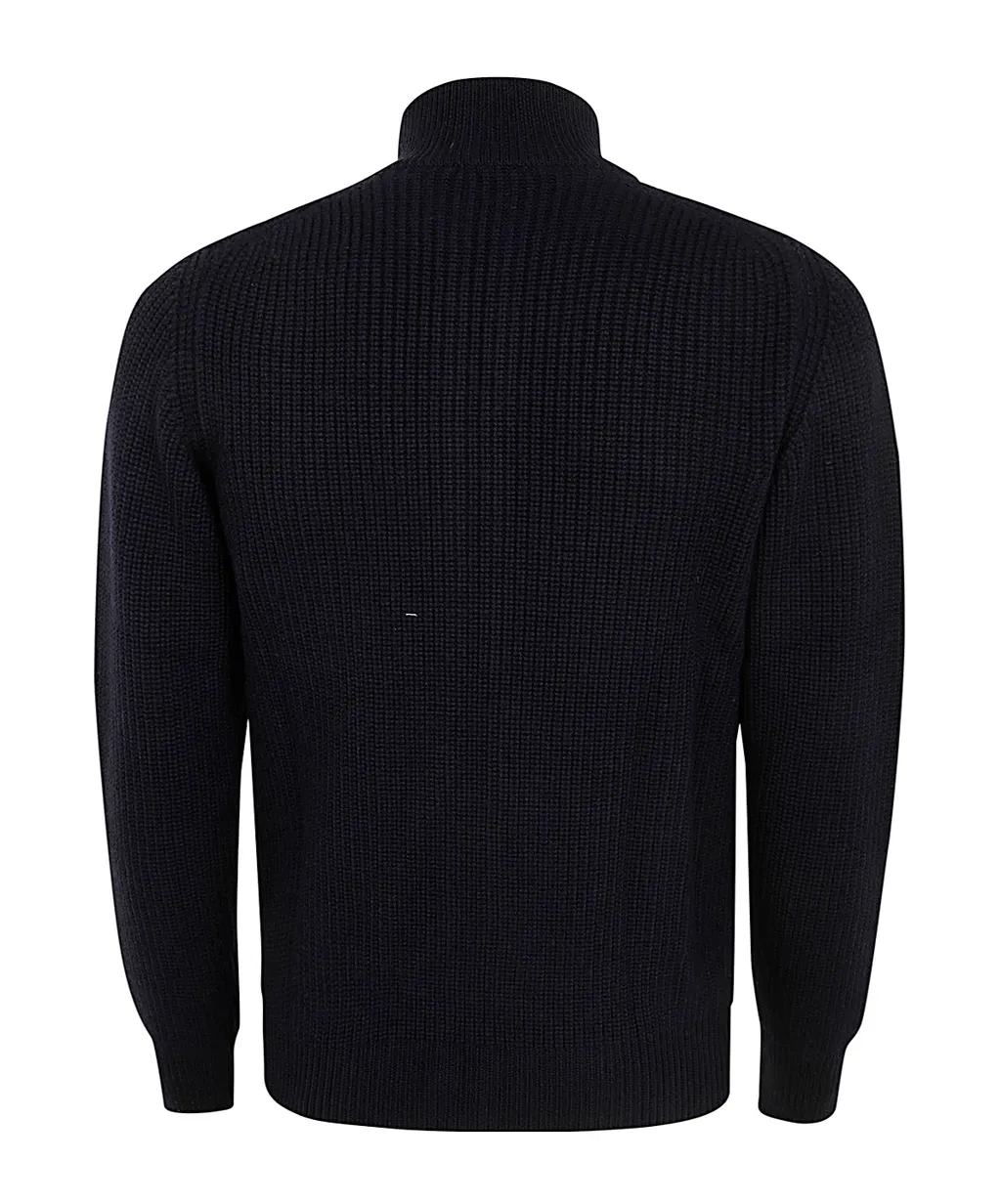 Zippered Sweater Cardigan