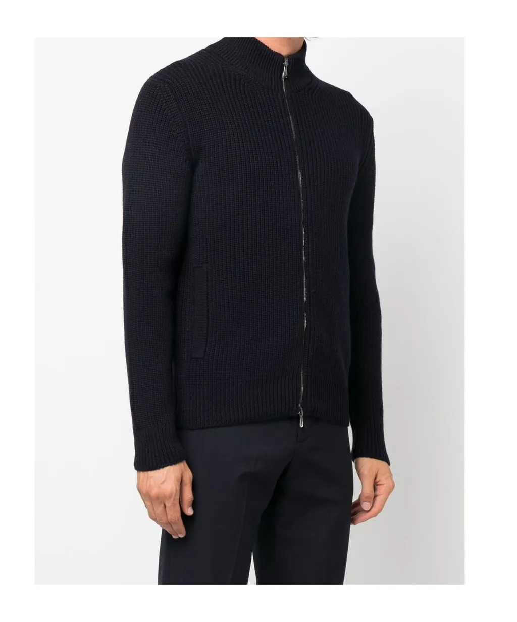 Zippered Sweater Cardigan