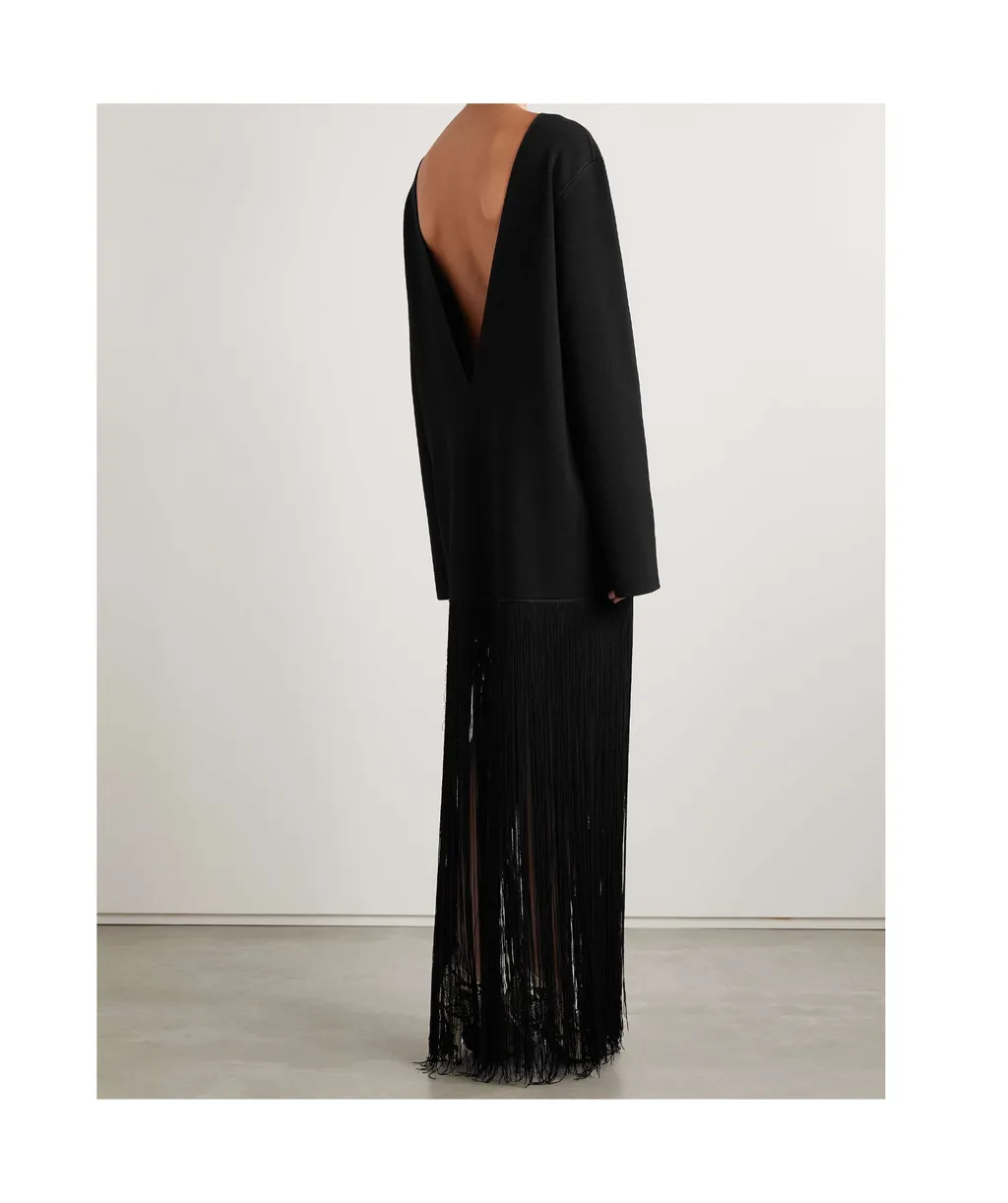 Khaite Paley V-Back Maxi Dress