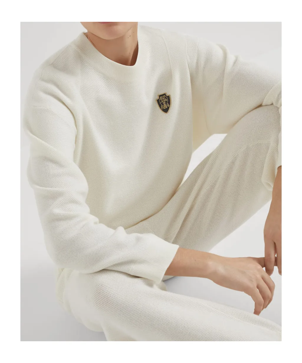 Brunello Cucinelli Logo Patch Knitted Jumper