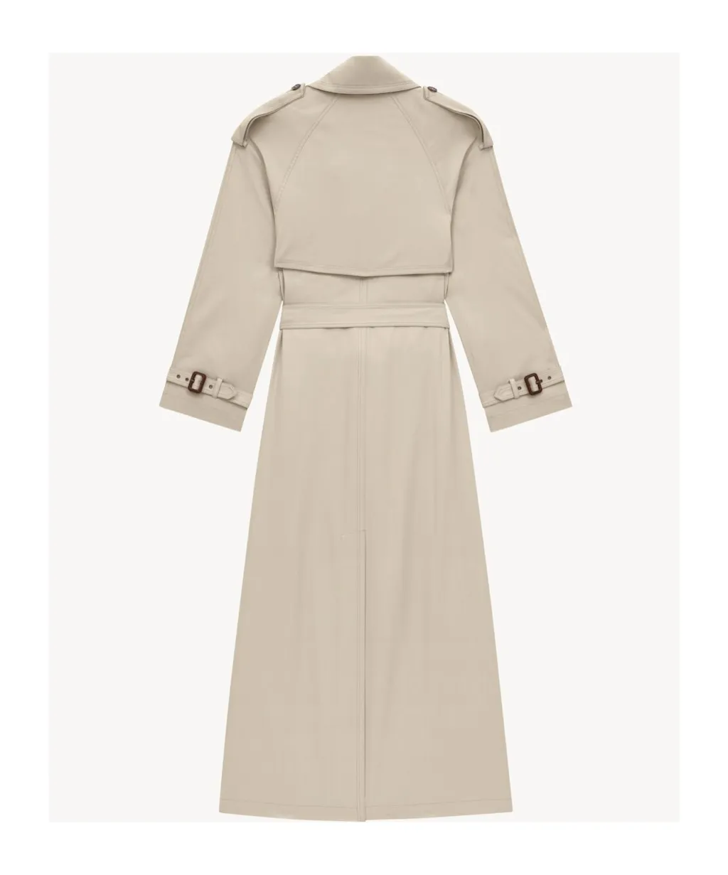 Saint Laurent Trench Double-Breasted Belted Coat