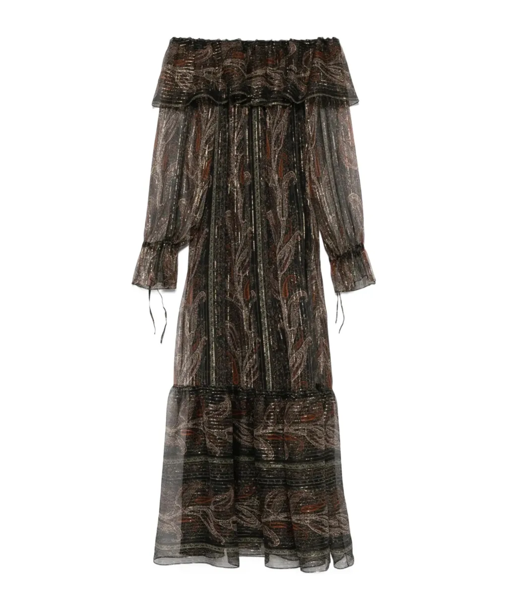 Paisley Muslin Maxi Dress