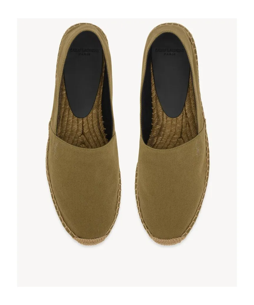Saint Laurent Logo Embroidered Slip-On Espadrilles