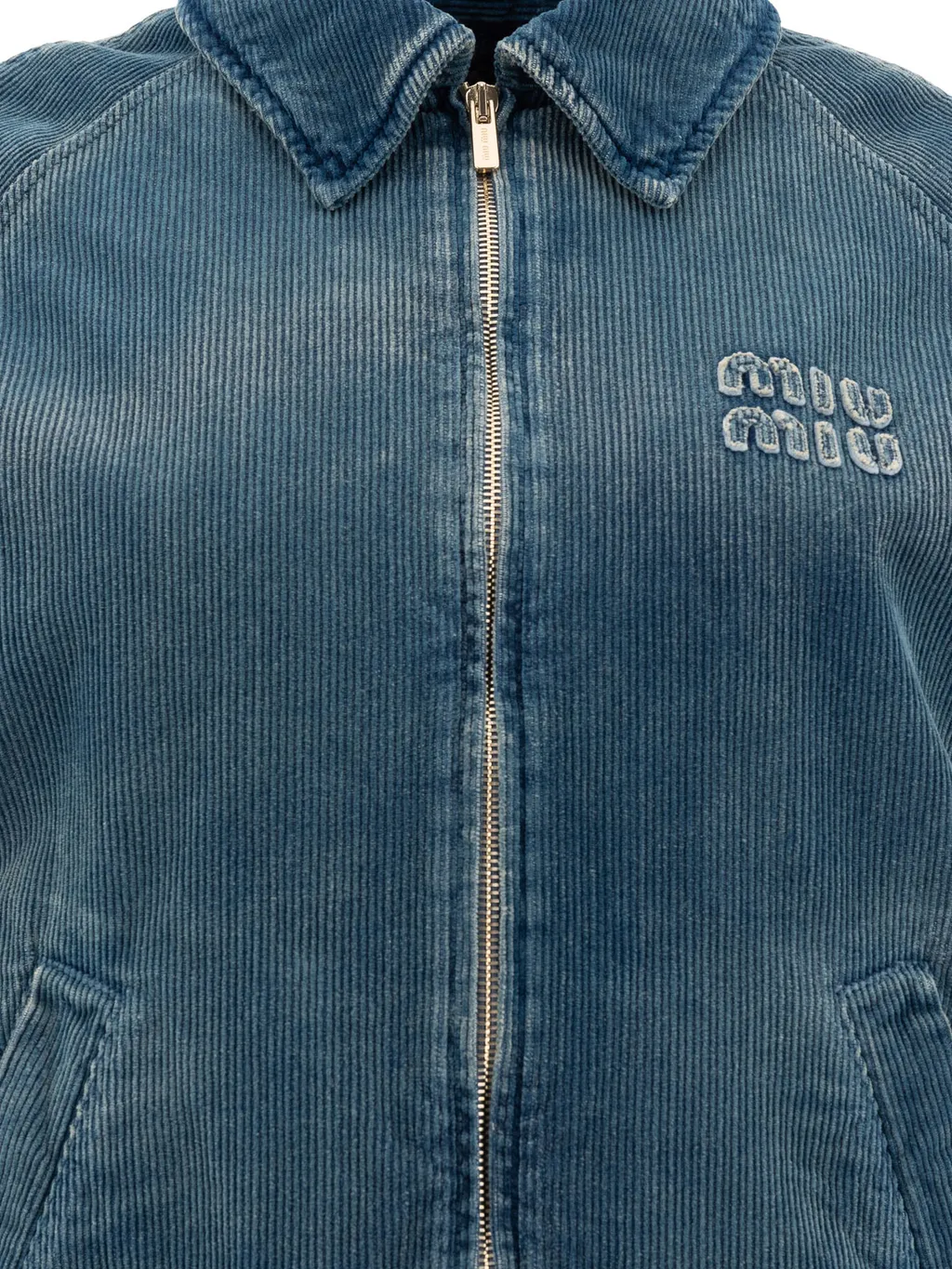 Miu Miu Logo-Detailed Zipped Jacket