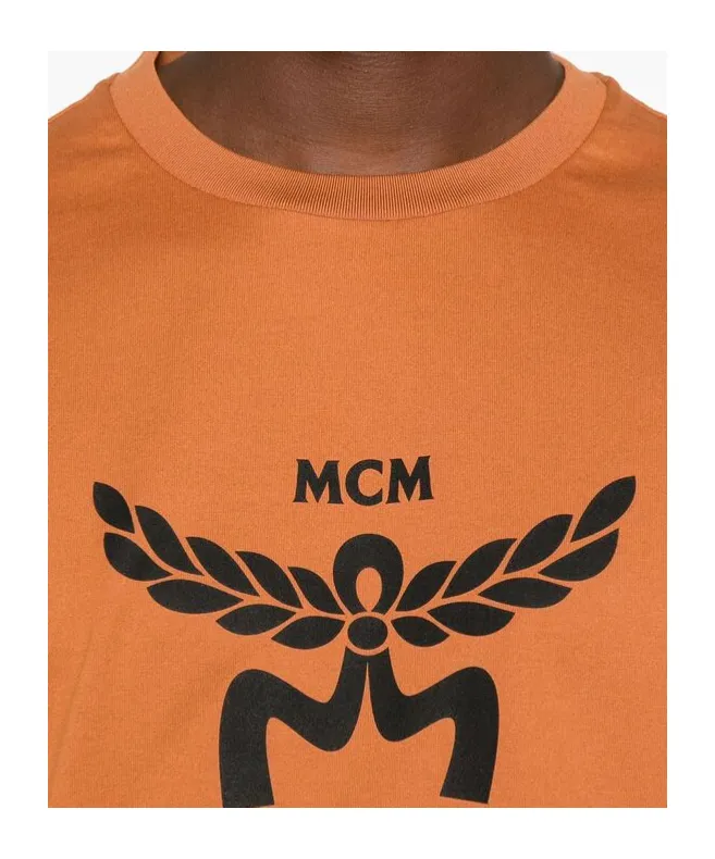 Mcm Logo Printed Crewneck T-Shirt