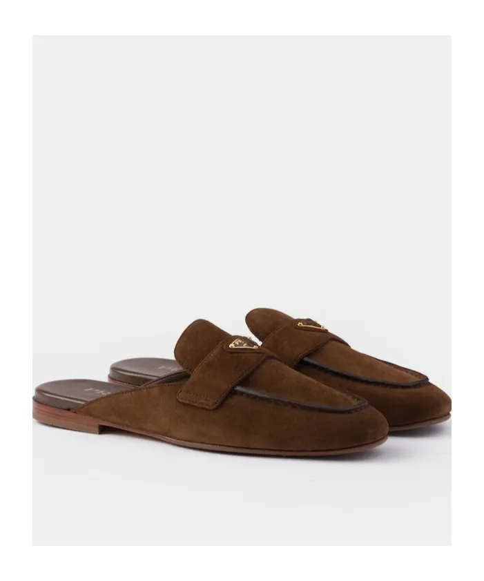 Prada Triangle-Logo Mules