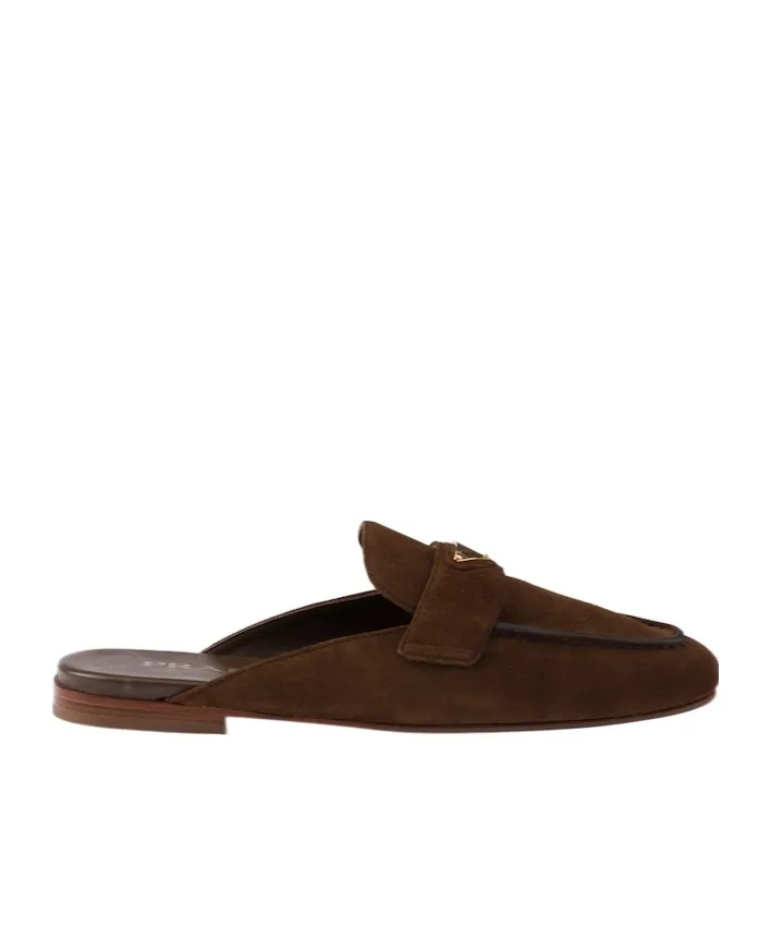 Prada Triangle-Logo Mules