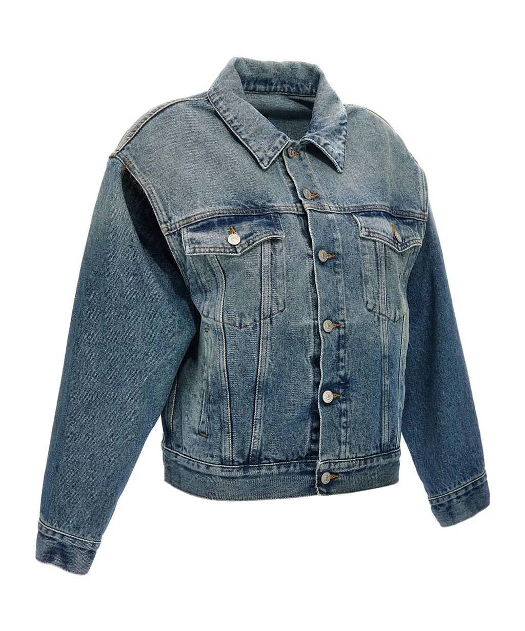 Mm6 Maison Margiela Cut-Out Denim Jacket