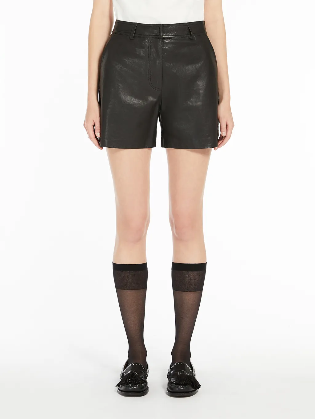 Weekend Max Mara Leather Shorts